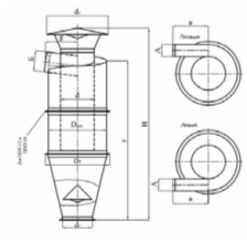 чертеж циклона ЦОЛ в Чебоксарах