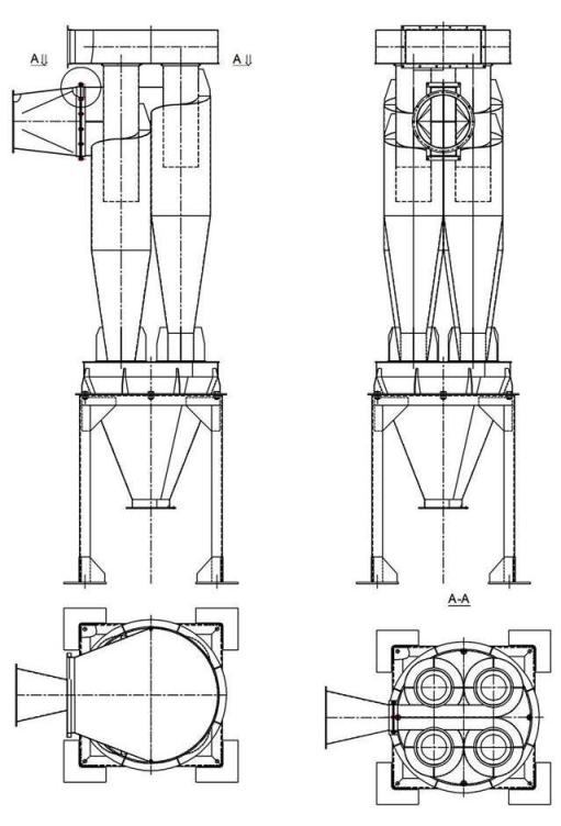 чертеж циклона У21-ББЦ в Чебоксарах